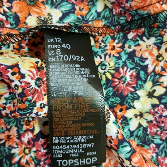 NWT Topshop Floral Sundress - Size 8 - Picture 8 of 8